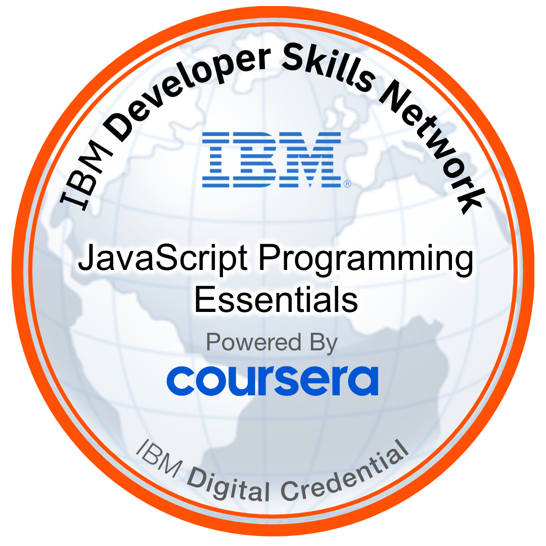 JavaScript Programming Essentials badge