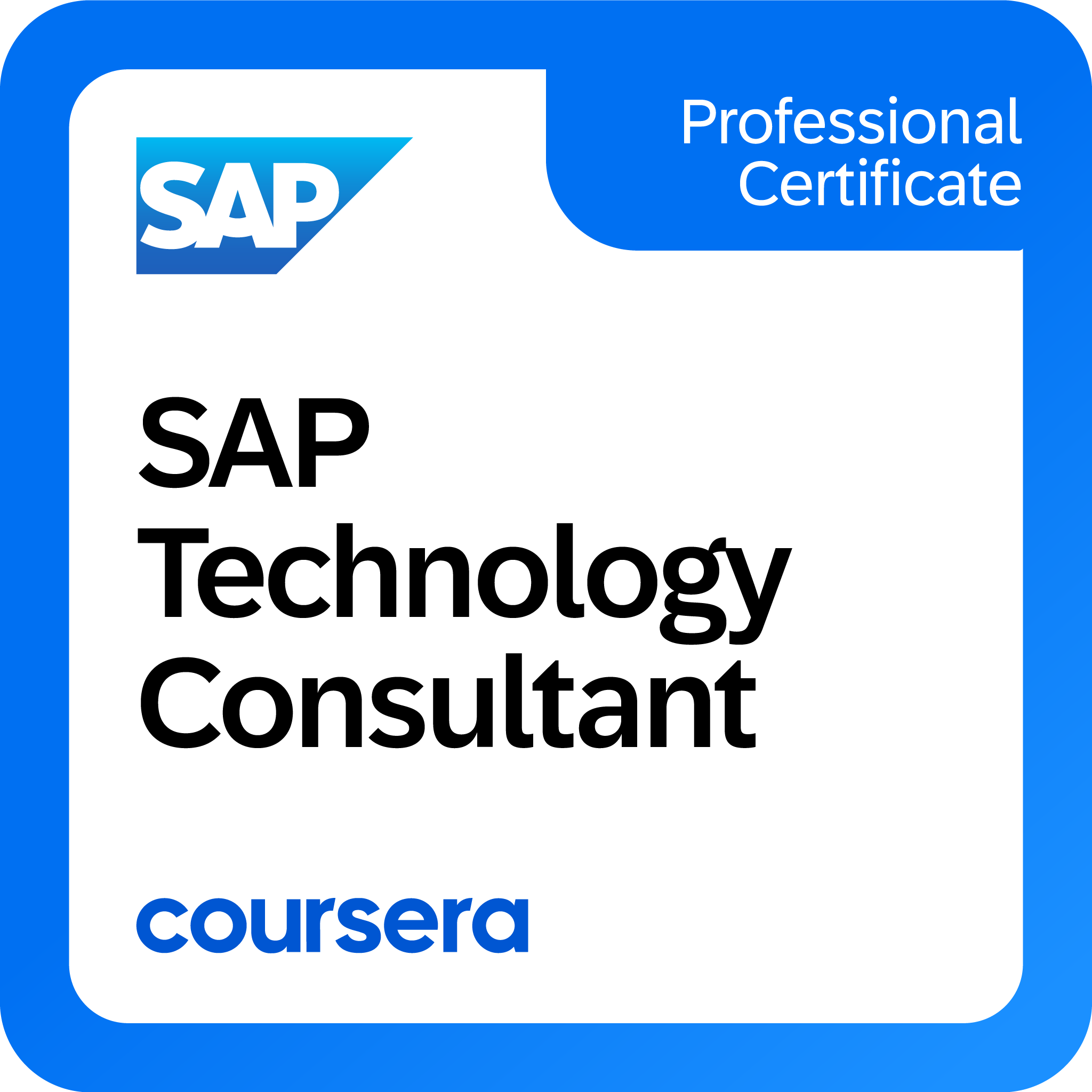SAP Technology Consultant badge