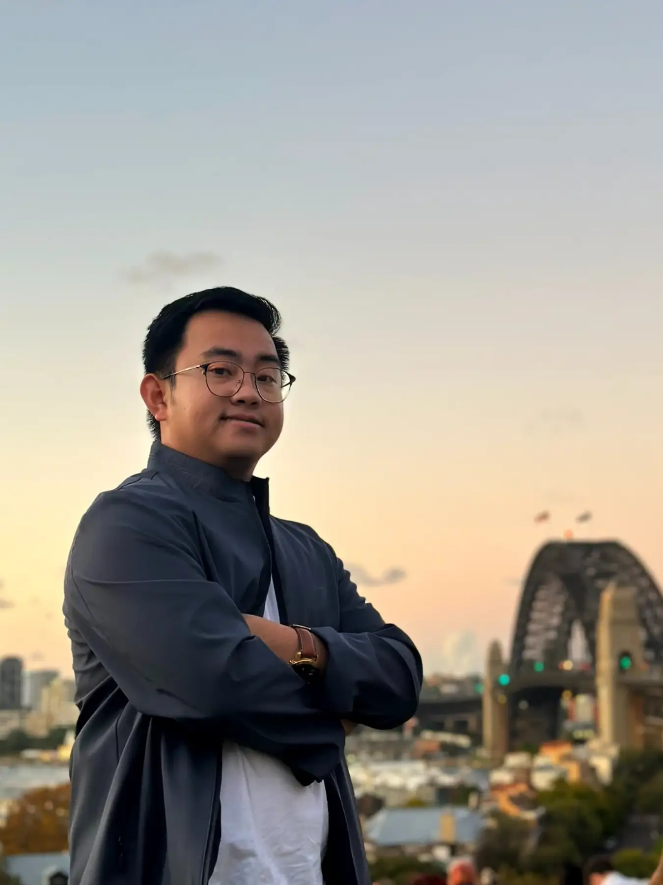 Kenneth Bernardino overlooking Sydney Harbour Bridge