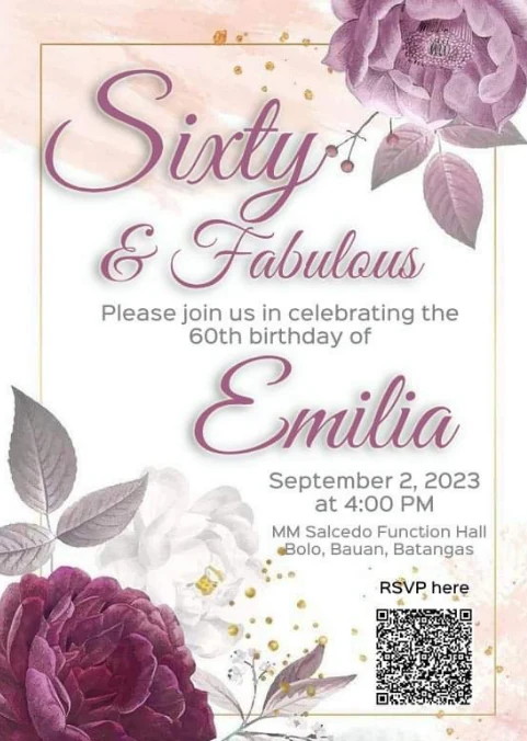 Event invitation design
