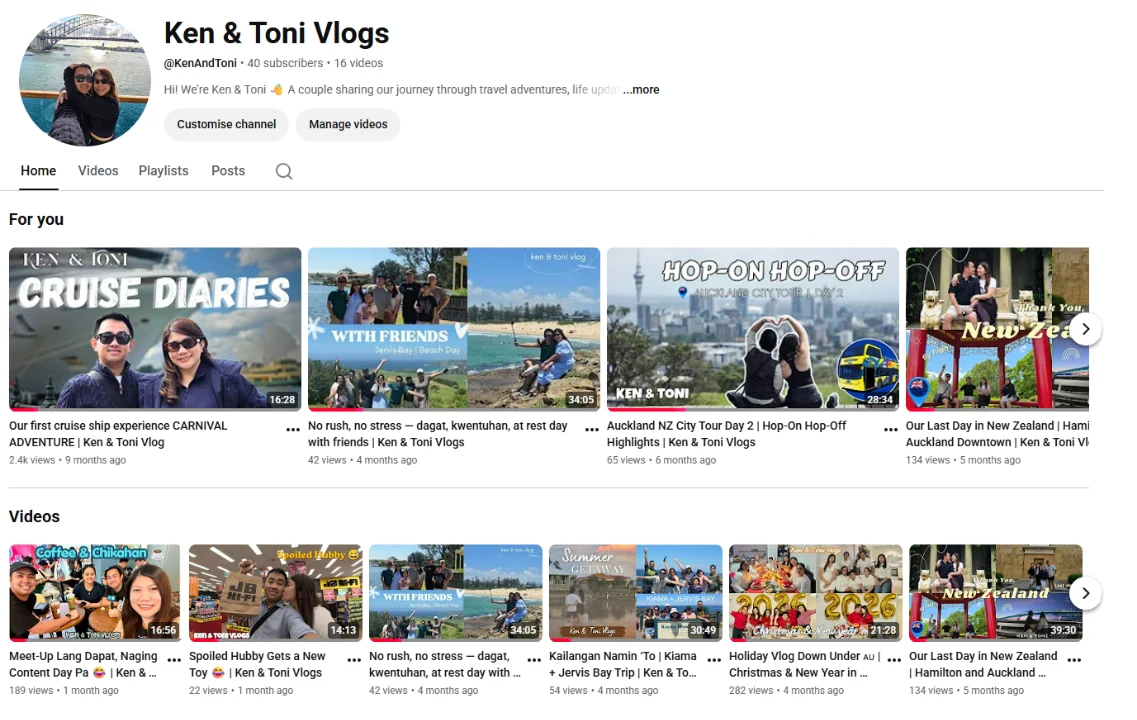YouTube channel banner