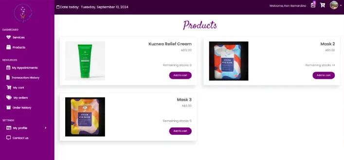 Admin product management